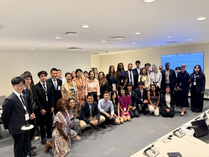 Youth delegates gathered at the UN High-Level Political Forum